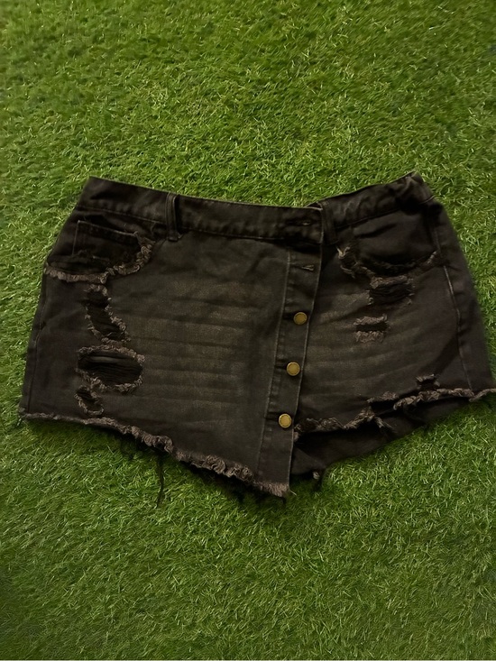 SHEIN Pants - Black Distressed Denim Women’s Skort